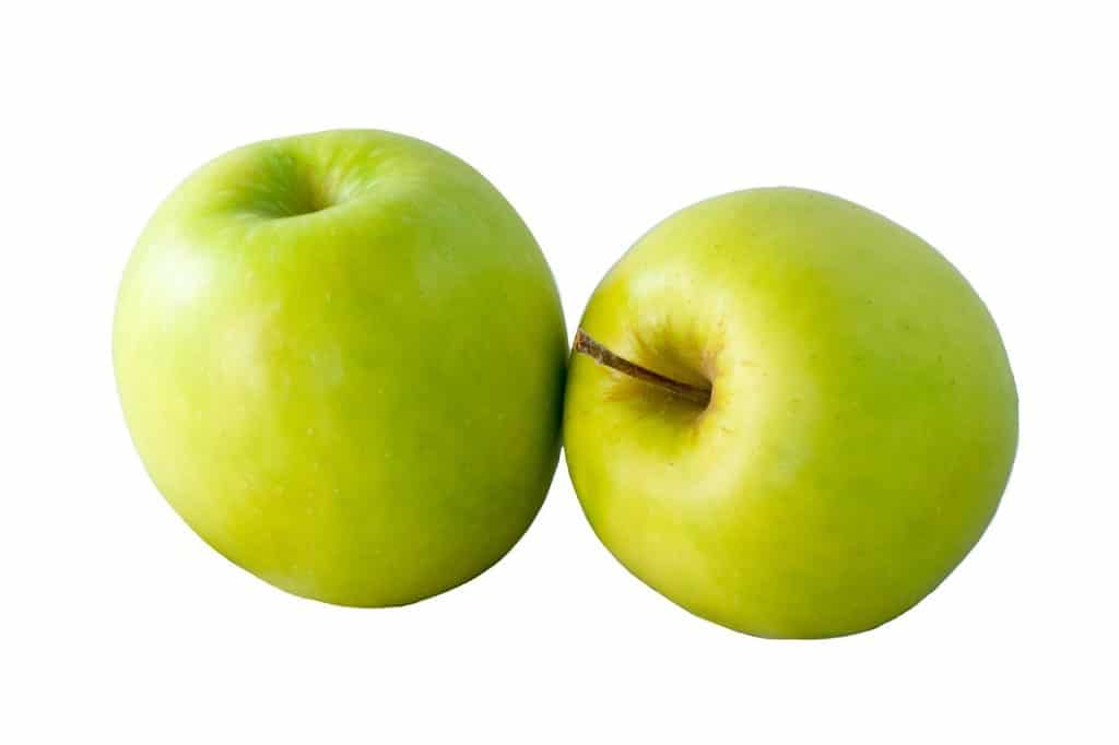 Dos manzanas verdes